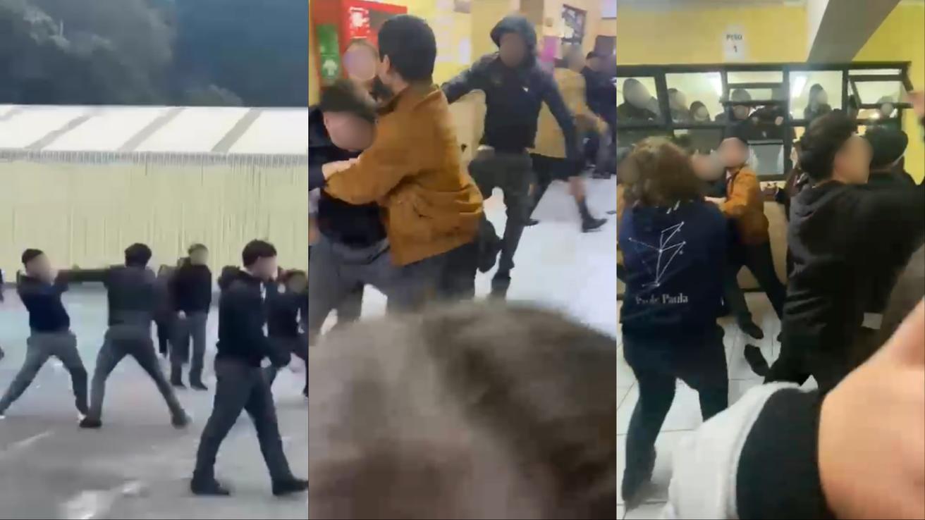 Captan pelea masiva en Liceo La Asunción de Talcahuano: Múltiples estudiantes y docentes lesionados