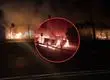 Queman cuatro vehículos en atentado incendiario en Collipulli tras detenciones en Temucuicui: Dejaron pancarta