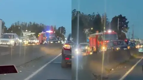 Accidente de tránsito genera taco kilométrico camino a Talcahuano