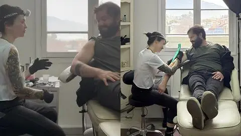 Expresidente Boric inmortalizó a su hija Violeta a través de un tatuaje: Artista chilena compartió parte del proceso