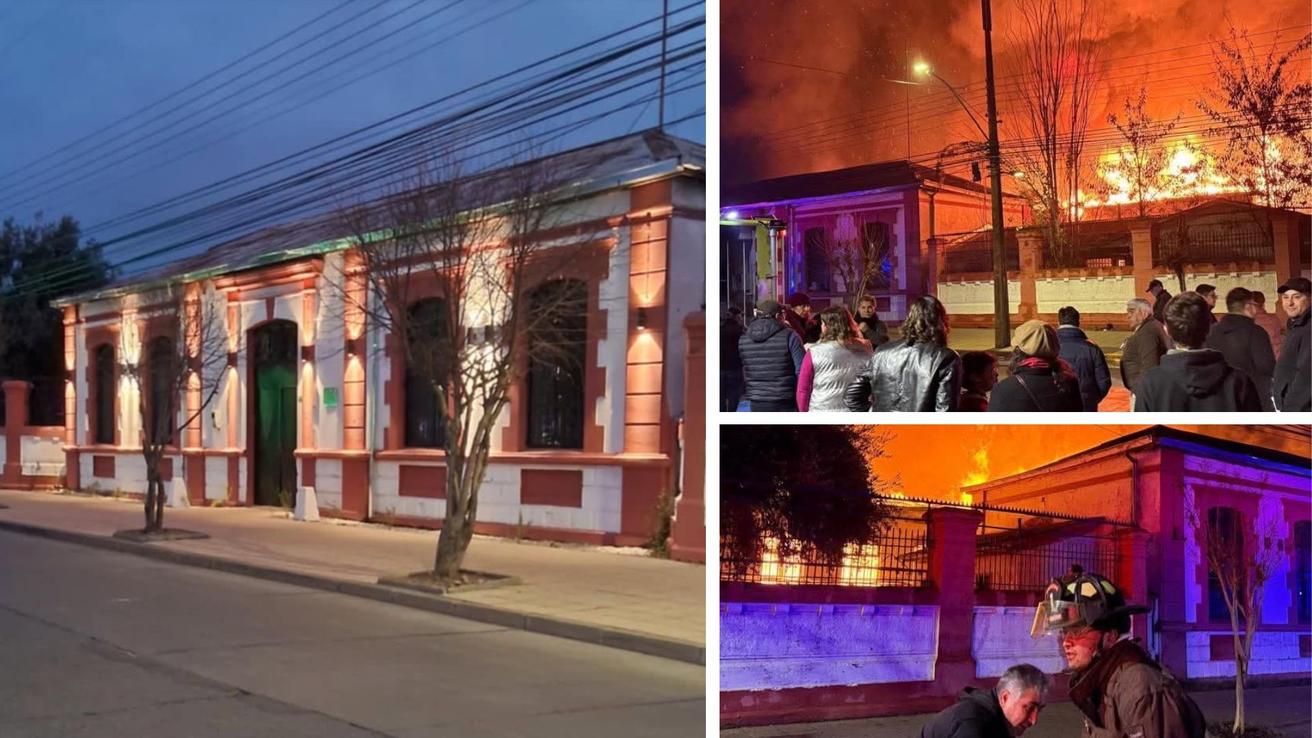 Incendio destruye histórica escuela inaugurada por Balmaceda: Municipio lamenta pérdida patrimonial