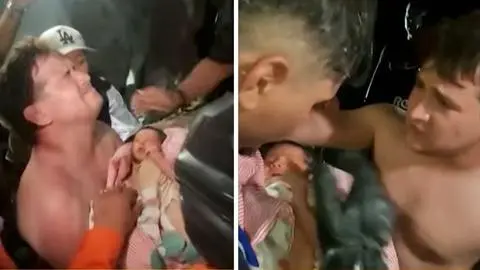Imagen de Desde los escombros: Rescatan con vida a un recién nacido tras los terremotos en Venezuela
