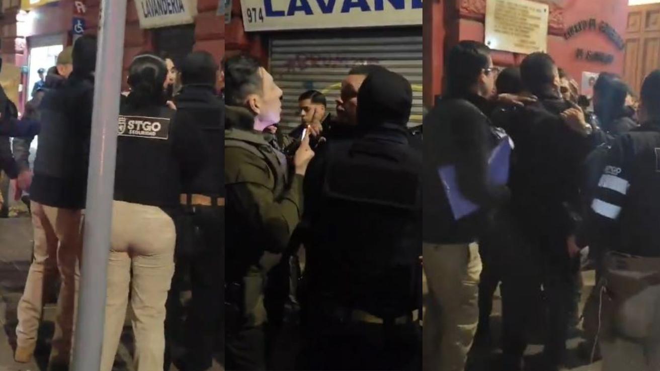 Insólito episodio: Guardias municipales se enfrentaron con Carabineros de Chile para impedir control y detención de un vigilante en Santiago