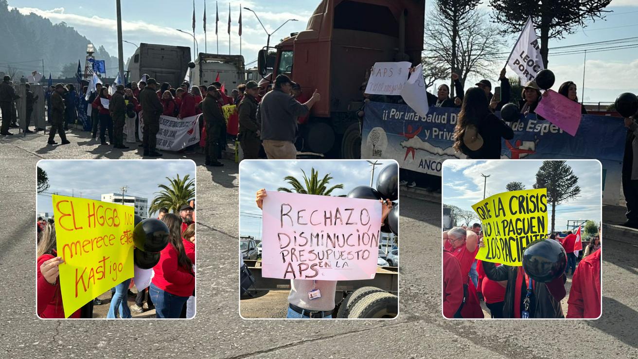 Trabajadores de la Salud protestan tras arribo del Presidente Kast al Gran Concepción por botadura de buque en Base Naval
