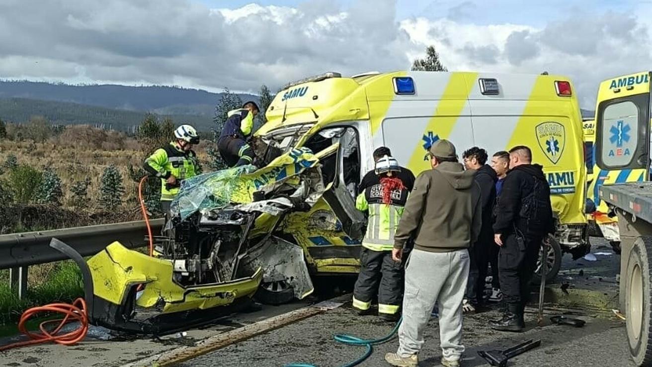 Funcionaria del SAMU fallece tras grave colisión múltiple en la Ruta 160 desde Coronel hacia Concepción