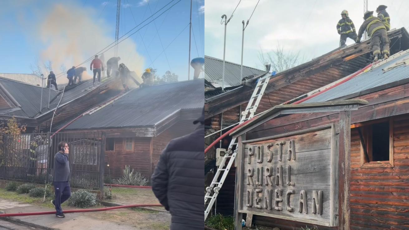 Incendio destruye el 90% de Posta Rural en Ñuble: Recinto quedó inhabilitado