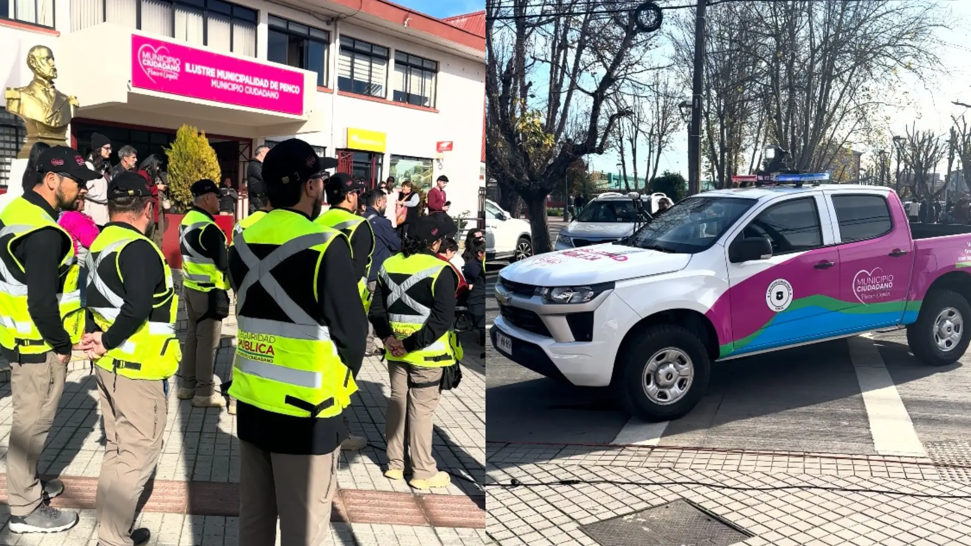 Penco incorpora las primeras camionetas municipales blindadas del Biobío y suma 7 inspectores para reforzar la seguridad