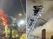 Gran incendio fuera de control afecta a casonas y genera derrumbe en pleno centro de Santiago