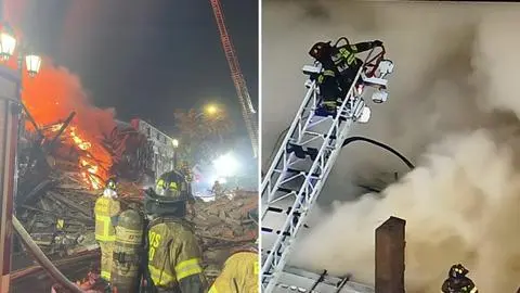 Gran incendio fuera de control afecta a casonas y genera derrumbe en pleno centro de Santiago