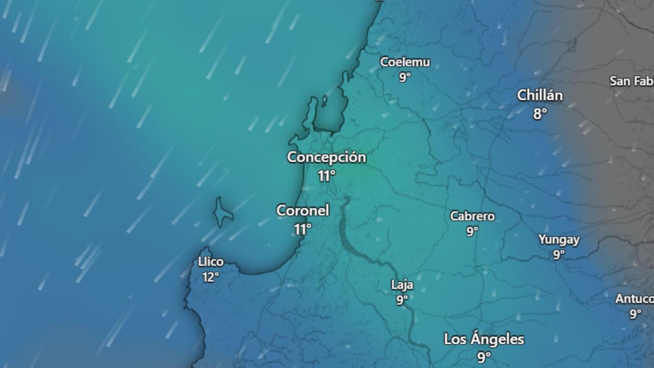 A qué hora comienza a llover este lunes 1 de junio en el Gran Concepción