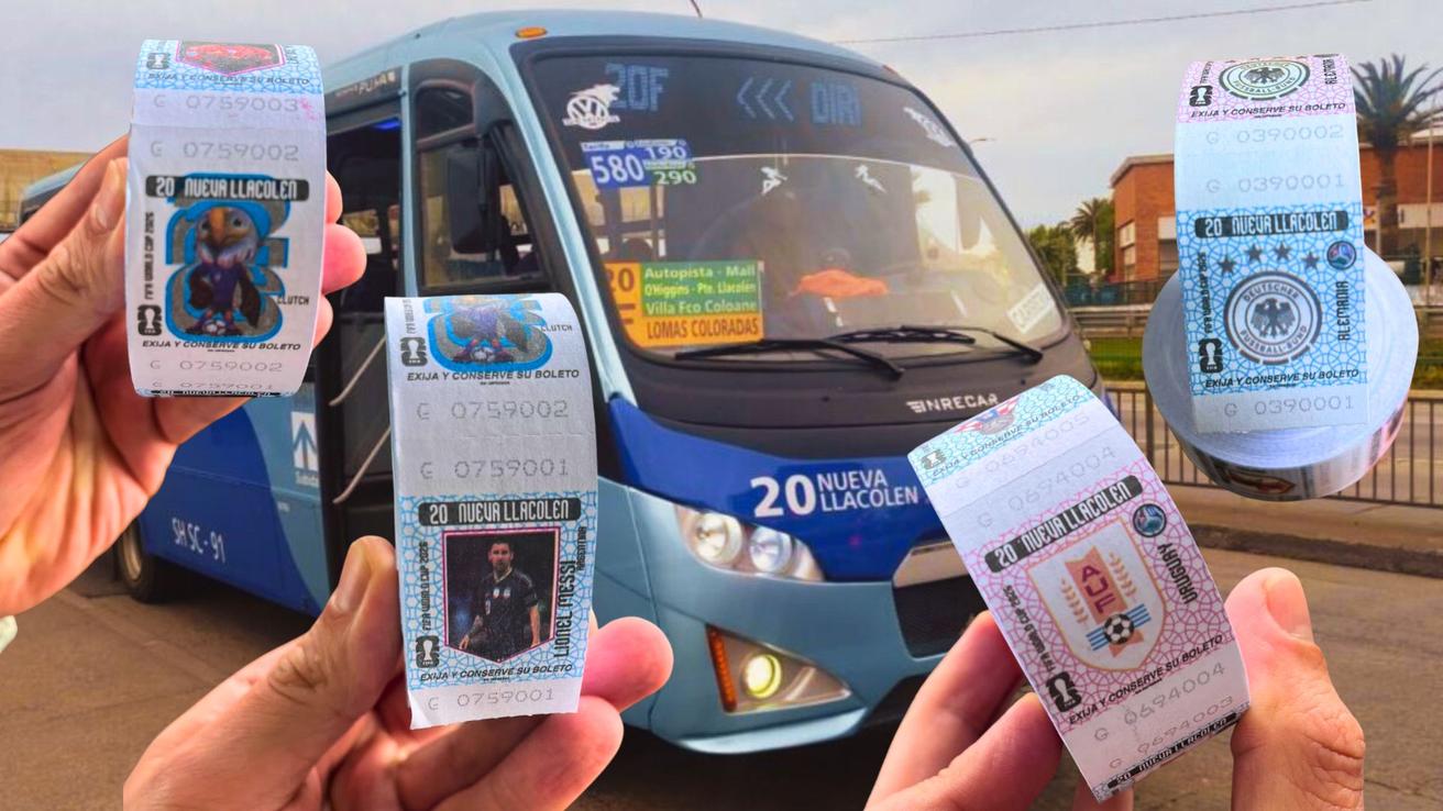 Línea de buses Nueva Llacolén lanza 132 boletos coleccionables del Mundial para el Gran Concepción