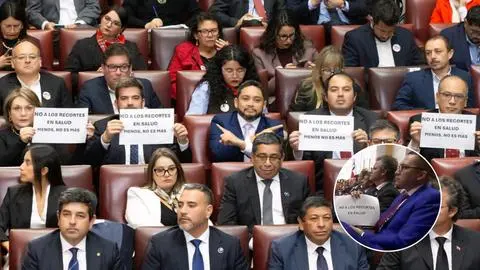 Parlamentarios se manifiestan en medio de la primera cuenta pública de Kast: “No a los recortes en Salud”