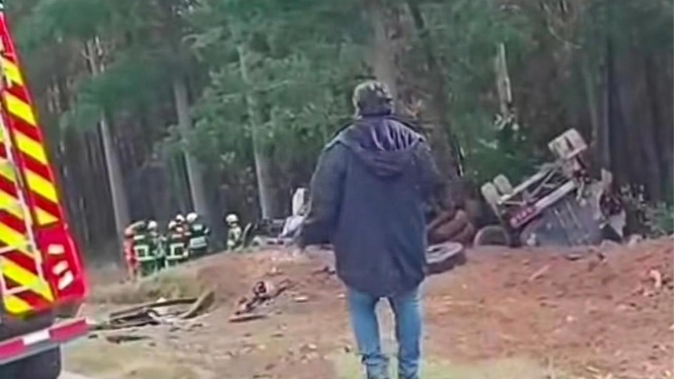 Tragedia en Coronel: fatal volcamiento de camión deja una persona muerta en ruta a Patagual