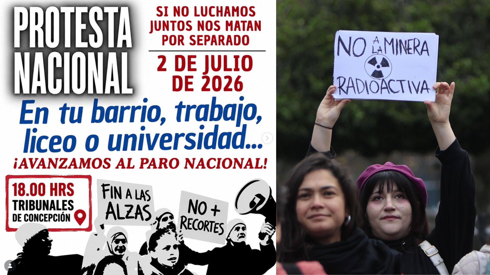 Jornada nacional de movilizaciones: Convocan a marcha en Concepción este jueves