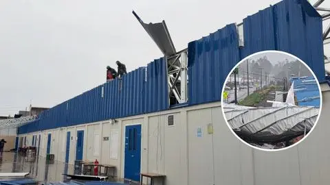 Imagen de Tras daños por vientos: Definen retorno a clases en escuela modular de Punta de Parra