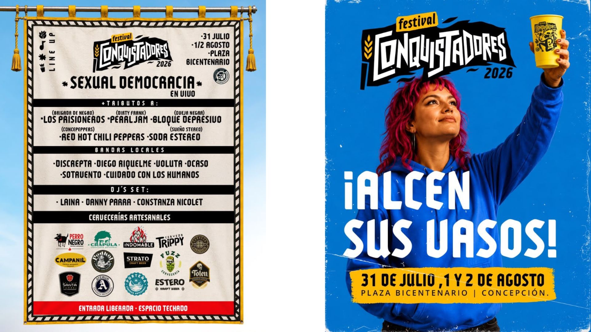 Festival Conquistadores en Concepción: tres días de música, cerveza artesanal y un show gratuito de Sexual Democracia
