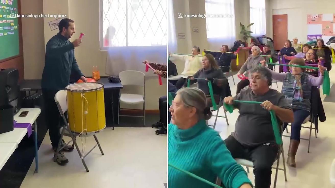 El Mundial llega a Talcahuano: Adultos mayores incorporan el ‘remo vikingo’ a sus rutinas de ejercicio