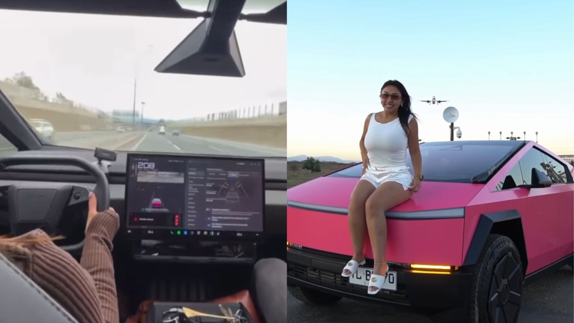 Fiscalía investiga a Naya Fácil por conducir a más de 200 km/h en su Cybertruck rosado