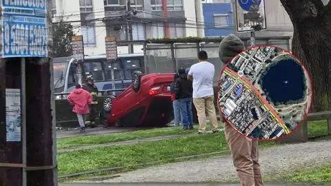 Imagen de Accidente vehicular genera alta congestión en Avenida 21 de Mayo en Concepción