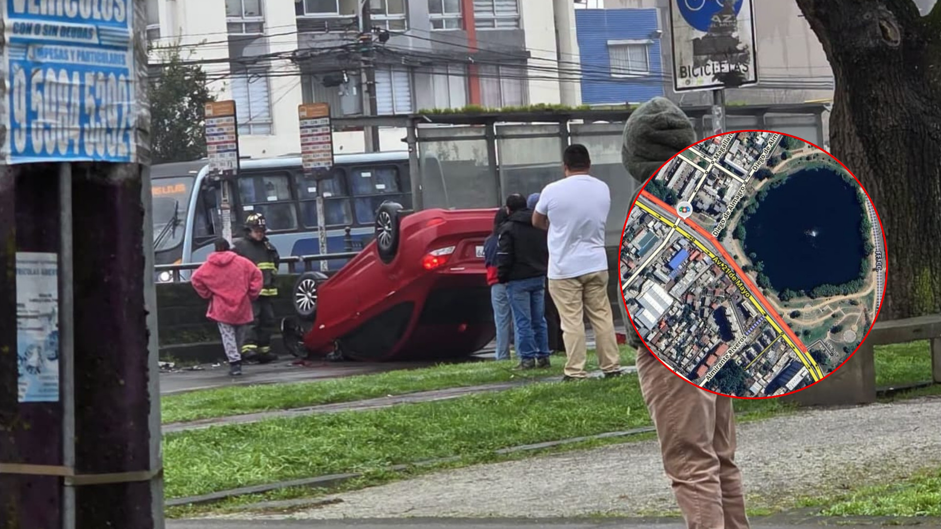 Accidente vehicular genera alta congestión en Avenida 21 de Mayo en Concepción
