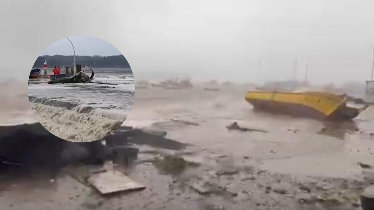 Graves inundaciones por marejadas anormales golpean a Dichato y Tumbes