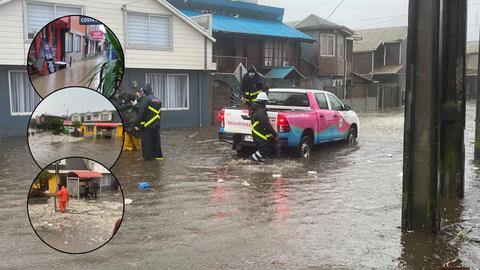 Olas de 10 metros en Penco dejan decenas de viviendas inundadas y botes destruídos tras temporal
