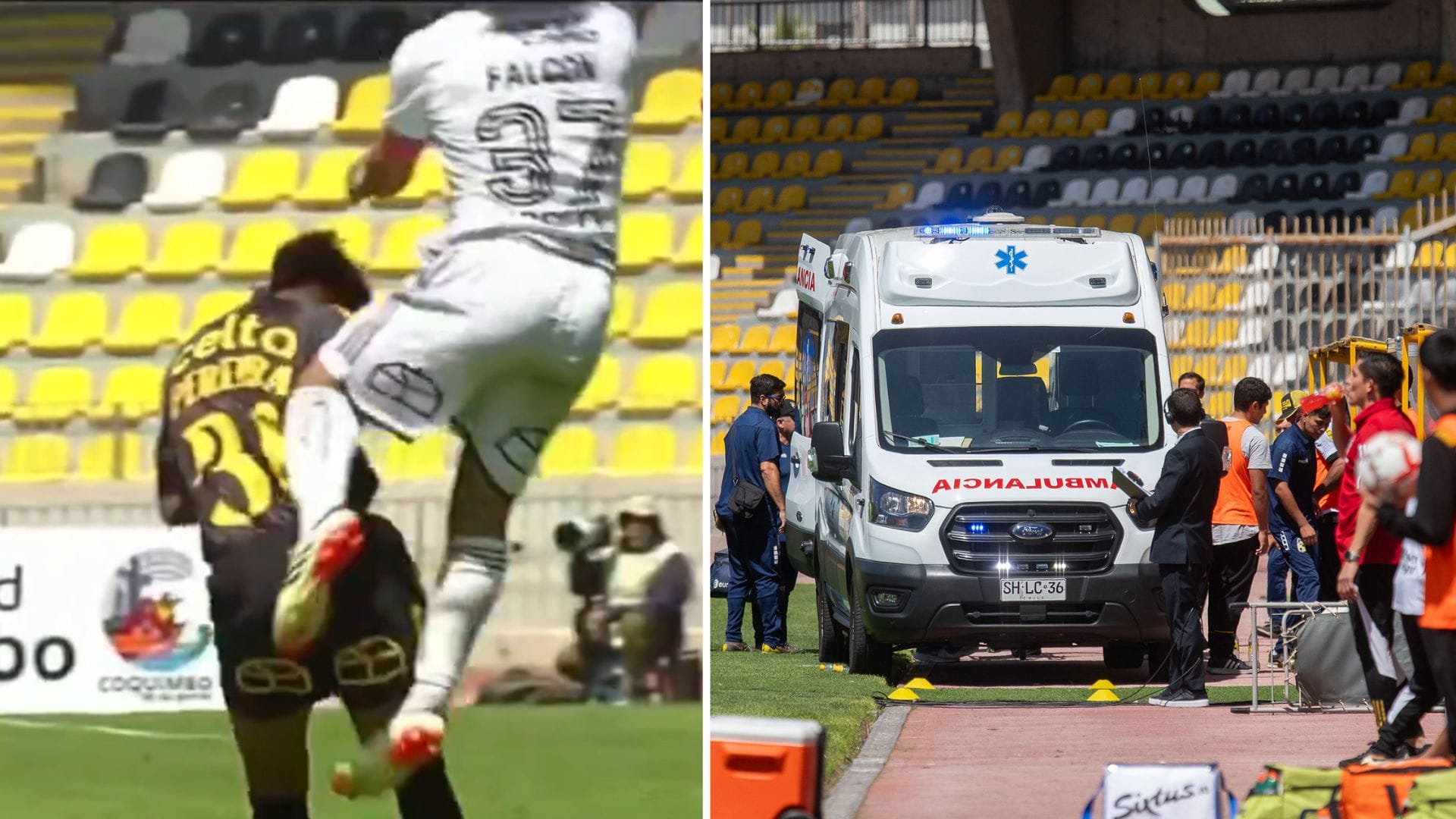 VIDEO: Así fue el rodillazo de Falcón que sacó de la cancha a Dixon Pereira
