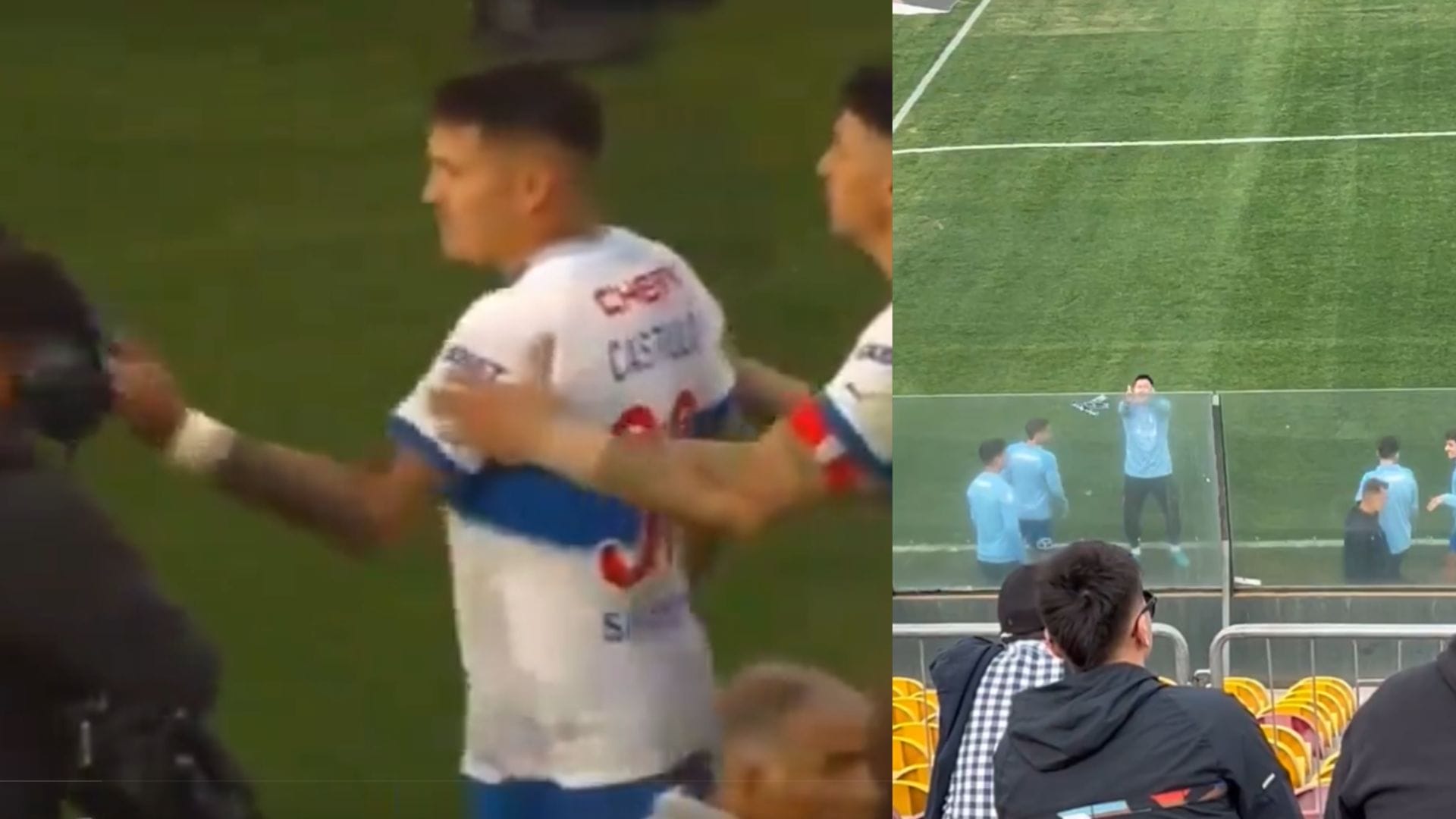 Golpeó una cámara y fue a encarar a sus rivales: El frustrado clásico de Nicolás Castillo