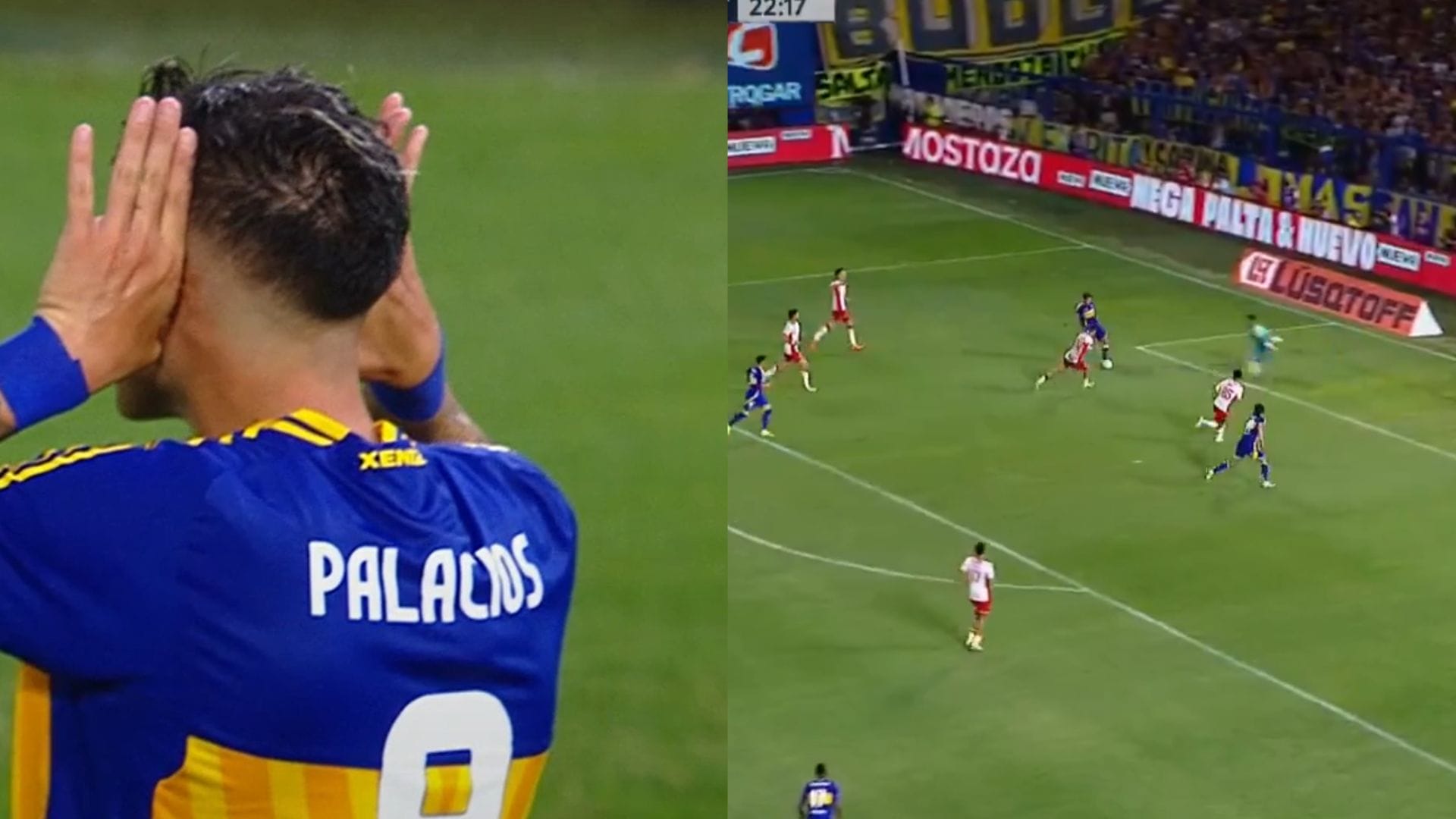 ¡Celebró a lo Riquelme! Carlos Palacios anotó un golazo y fue la figura en la victoria de Boca