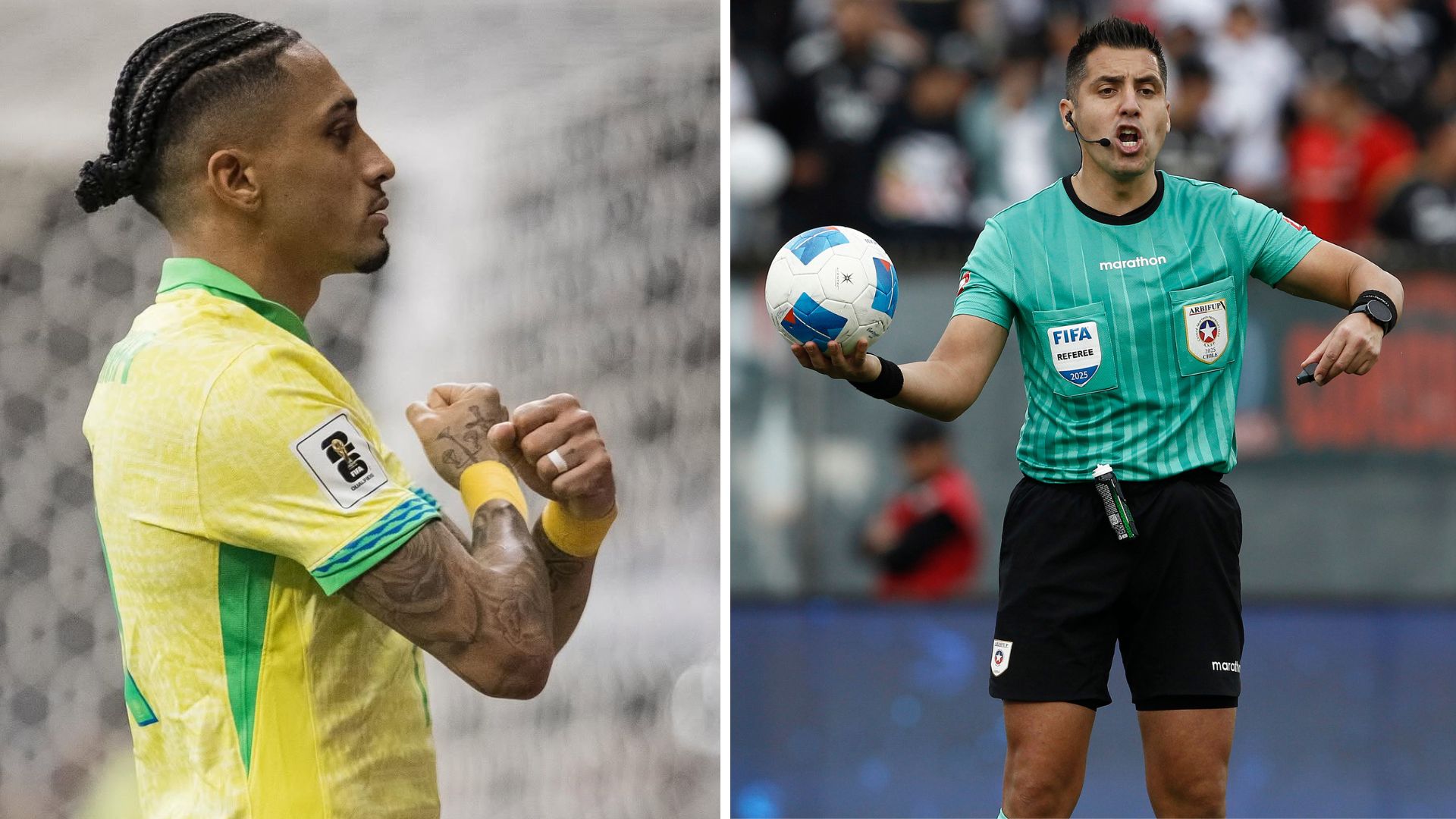 Raphinha cargó contra Bolivia y el árbitro chileno Cristián Garay tras papelón histórico de Brasil