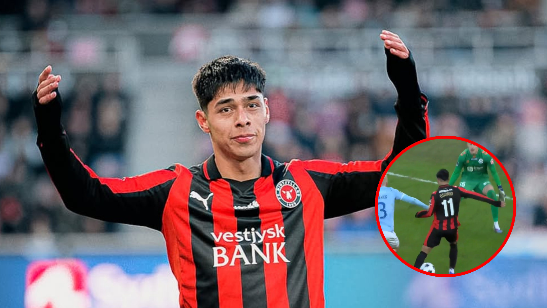 VIDEO: El GOLAZO de Darío Osorio en el partido del Midtjylland