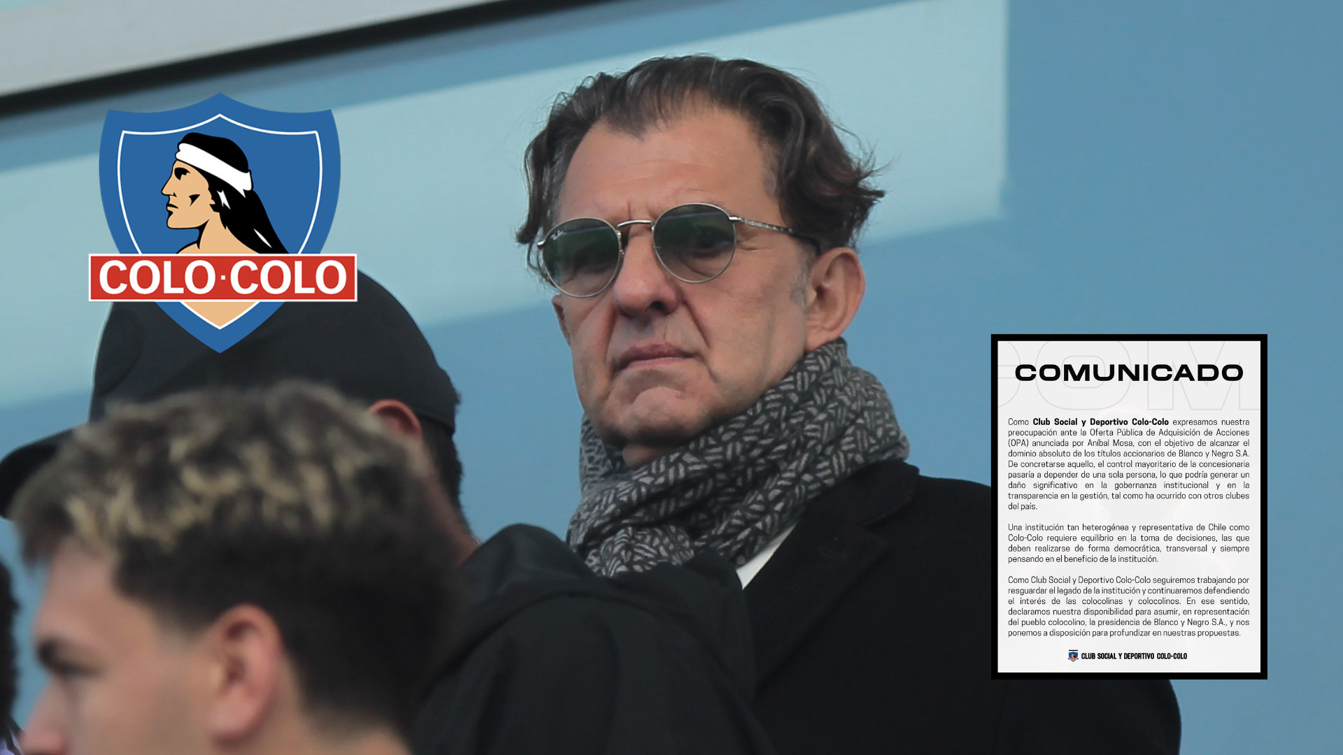 El comunicado de CSyD Colo Colo sobre la OPA de Mosa: “declaramos nuestra disponibilidad para asumir la presidencia de Blanco y Negro”