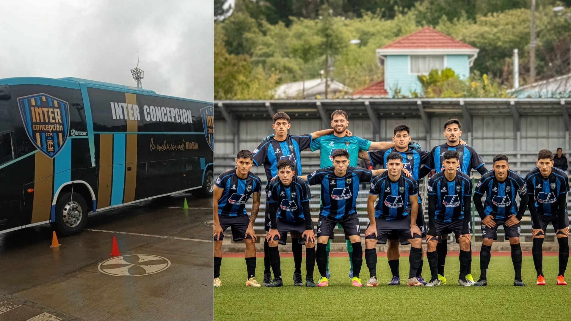 Inter de Concepción sorprende en la Tercera División B del fútbol chileno con autobús propio