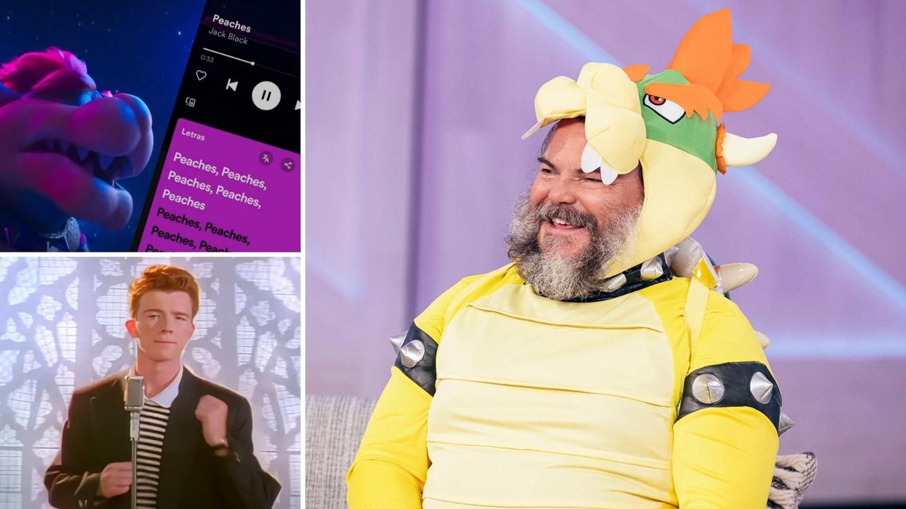 ¿Fue inspiración para Jack Black?: Conoce el nexo entre la canción de Super Mario Bros “Peaches” y Rick Astley