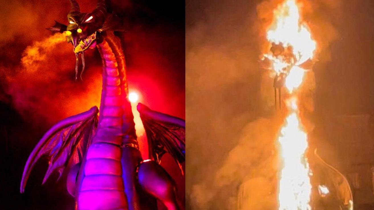 “Disney on fire”: Caos y pánico en Disneyland tras enorme incendio de una llamativa atracción turística
